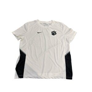 Nike Womens Clemson Tigers Dri-FIT with mesh Short Sleeve White T-Shirt M NWT